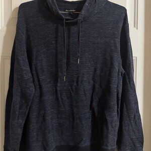 Banana Republic Blue Hoodie Mens L - 65% Cotton 35% Linen